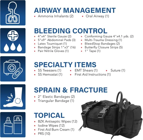 Vista 2 de Luminary OFAK - Kit de acceso rápido para operador, kit de primeros auxilios, bolsa para llevar y llevar para el hogar, chaleco táctico o cinturón