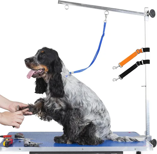 Vista 6 de Paterr 5 piezas de accesorios de brazo de aseo para perros y mascotas, correa de extensión, bucles de aseo ajustables, extensor de brazo de aseo