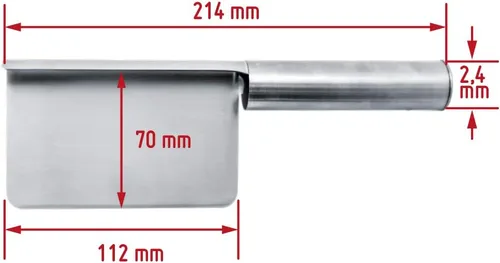 Vista 5 de NERTHUS FIH 789-Miga - Colector de migas de acero inoxidable, 8.3 in, 8.3 in, acero