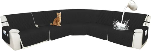 Vista 93 de Arfntevss Fundas de sofá modular reclinable, 10% impermeable, en forma de L, para sillón reclinable en forma de L, funda seccional lavable