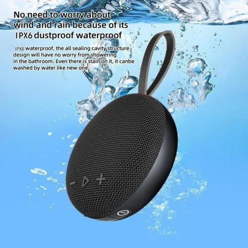 Vista 7 de Altavoz Bluetooth magnético de 6 W con sonido HiFi con reproducción de tarjeta TF, micrófono integrado, BT5.3, emparejamiento TWS, IPX6 impermeable