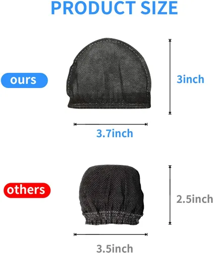 Vista 7 de 120 piezas (60 pares) Fundas desechables para micrófono no tejidas, cubiertas de micrófono envueltas individualmente para cubiertas de micrófono