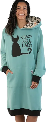 Vista 25 de Lazy One Sudadera con capucha de gran tamaño, ropa de dormir cómoda, vestido de suéter para mujer