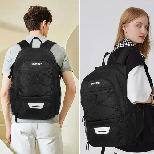 Vista 7 de GRANDUP - Mochila de baloncesto con compartimento para pelota y zapatos. Adecuada para voleibol, fútbol, natación, gimnasio, viajes y escuela