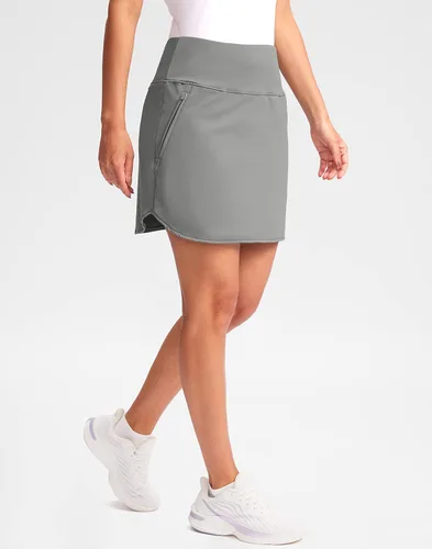 Vista 4 de G Gradual Falda de tenis de cintura alta, falda de golf, bolsillos con cremallera, falda pantalón atlética para mujer, para correr, entrenamiento