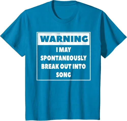 Vista 45 de Advertencia I may Spontaneously romper en canción camiseta