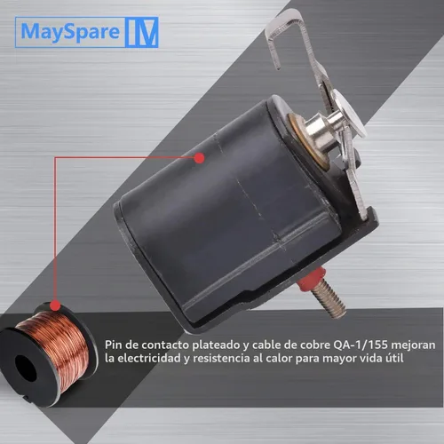 Vista 4 de MaySpare Solenoide de Corte de Combustible 26214 para Bomba de Inyección Stanadyne Roosa Master 6.2 6.9 7.3 5.7 6.5 Compatible con John Deere