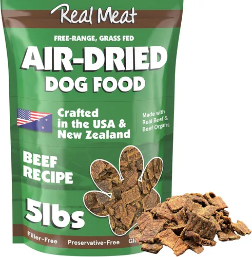Vista 22 de TRMC Real Meat - Comida para perros secada al aire con cordero real - Cuatro bolsas de 5 libras de comida para perros de carne real sin granos