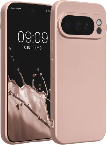 Vista 26 de kwmobile Funda compatible con Google Pixel 9 - Funda protectora delgada de TPU para teléfono - Acabado mate suave - Piedra antigua