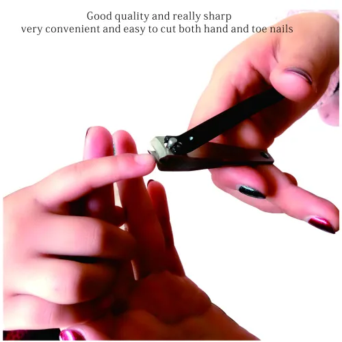 Vista 4 de Juego de 3 cortaúñas de acero inoxidable, cortadores de uñas y uñas de los pies, cortador profesional para hombres, mujeres, niños. Pinzas de punta