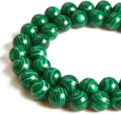 Vista 38 de 60 piezas de cuentas de turquesa africana natural de 6 mm, cuentas de piedras preciosas naturales, cuentas sueltas redondas para hacer joyas