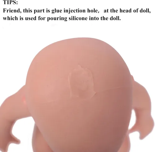 Vista 5 de EQAIWUJIE Muñeca Reborn de silicona de 18.5 pulgadas de cuerpo completo de silicona para bebé recién nacido real (marfil, niña de 18.5 pulgadas)