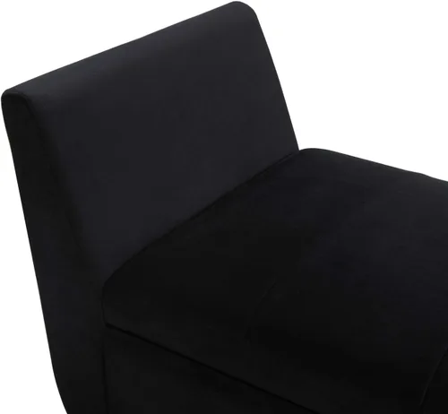 Vista 7 de Jennifer Taylor Home Duff - Banco de almacenamiento tapizado moderno de mediados de siglo de 60 pulgadas, terciopelo negro antracita
