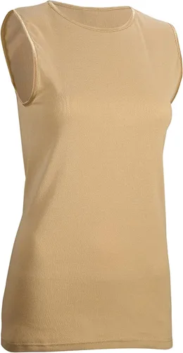 Vista 5 de Rosette Camiseta interior sin mangas para mujer - Algodón - Cuello alto, diseño de hombro completo