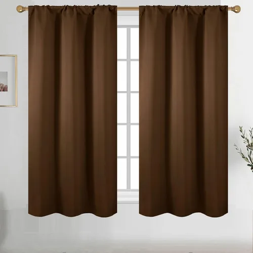 Vista 18 de Diraysid Cortinas opacas beige para dormitorio y sala de estar, cortinas con aislamiento térmico para oscurecer la habitación, 42 x 63 pulgadas, 2