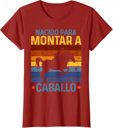 Vista 8 de Horse Rider Equestrian Riding Nacido Camiseta Para Montar A Caballo Negro