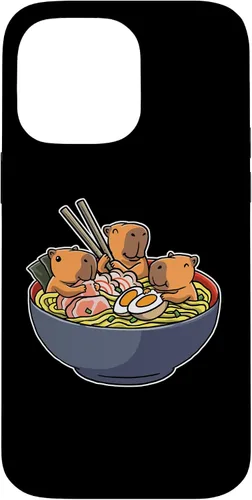 Vista 21 de Capybara Eating Ramen Funda para iPhone 17