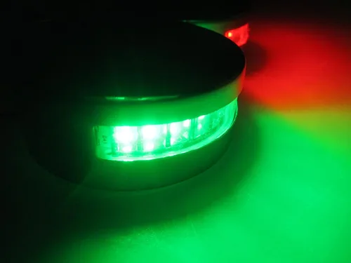 Vista 7 de Pactrade Marine Luz de navegación horizontal SS304 LED Verde Estribor Puerto Rojo