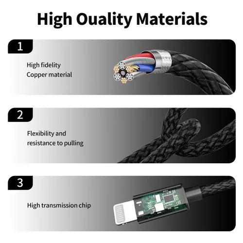 Vista 5 de Cable de carga de audio 2en1 Cable AUX para coche Compatible con teléfono 12 11 SE XS XR X 8 7, adaptador de carga de audio y USB A Funciona