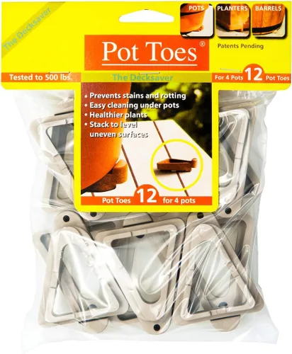 Vista 9 de Bosmere Pot Toes, color negro (paquete de 6)