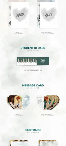 Vista 4 de EPEX Bipolar Pt.2 Prelude of Love 2nd EP Album Lover Ver 1p Poster On Pack+132p PhotoBook+2p Selfie+Story Paper+StudentCard+1p Message+Post+1p
