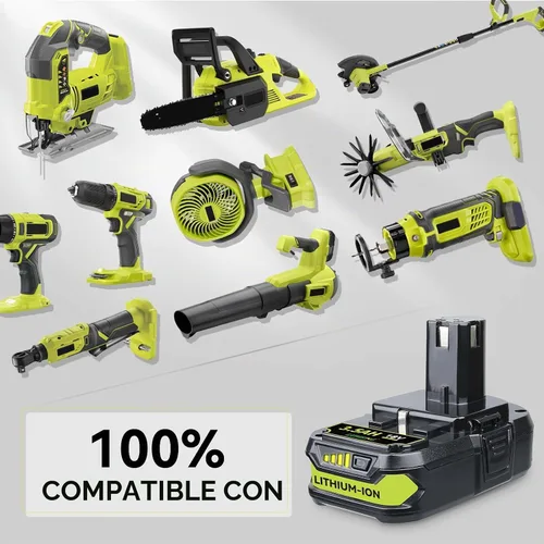 Vista 5 de P102 3.5Ah Paquete de 2 repuestos para batería Ryobi de 18 V P108