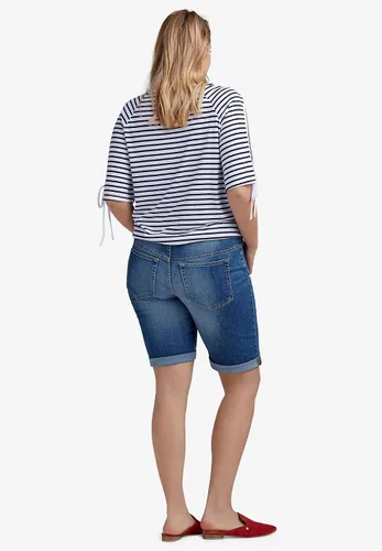 Vista 5 de ellos Bermudas de mezclilla para mujer, talla grande
