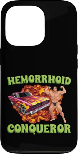 Vista 10 de iPhone 16 Hemorrhoid Conqueror Funny Meme Extraño Ofensivo Cringe Broma Caso