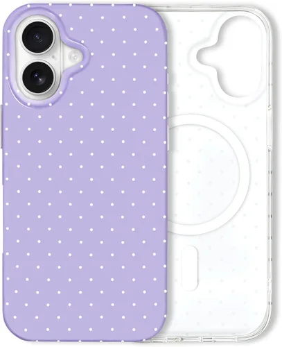 Vista 139 de Hython Funda para iPhone Air, diseño estético de lunares lindos, funda simple de 6.5 pulgadas, delgada, antiarañazos, parachoques de TPU suave, a