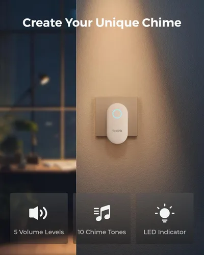 Vista 5 de Reolink Timbre digital, solo compatible con Reolink Video Doorbell V2, fácil de conectar y usar, control remoto a través de la aplicación, múltiples