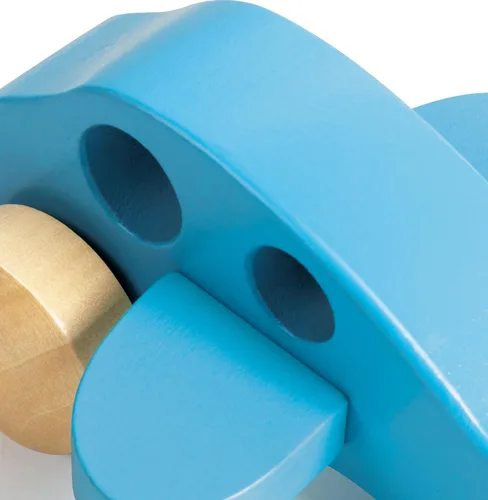 Vista 8 de Hape Mini avión de madera Juguetes educativos de madera para regalo de niños pequeños
