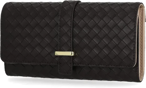 Vista 6 de Mundi File Master - Billetera de mujer con bloqueo RFID, organizador y monedero con bolsillo para monedas Negro (Bar)