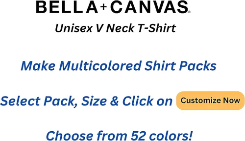 Vista 3 de Bella Canvas Camiseta unisex de manga corta con cuello en V Malva, Mauve