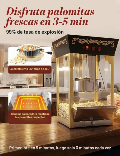 Vista 4 de Máquina de palomitas de maíz de 12 onzas, fabricante de palomitas