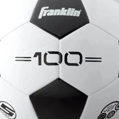 Vista 6 de Franklin Sports Balones de fútbol - Jóvenes y adultos - Tallas 3, 4 y 5 - Paquetes individuales y a granel - Blanco y negro