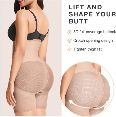 Vista 4 de Lover-Beauty Butt Lifting Shapewear Removable Straps Open Bust Tummy Control Body Shaper