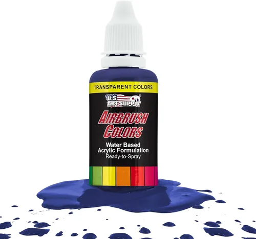 Vista 17 de U.S. Art Supply Pintura acrílica transparente Chartruesse para aerógrafo, 8 onzas, lista para rociar, pintura con pincel de aire para uñas, modelos