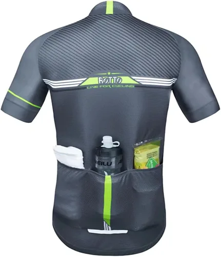 Vista 3 de ROTTO Camiseta de ciclismo para hombre, manga corta, serie Simple Line