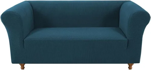 Vista 17 de Funda elástica Chesterfield para sofá, funda de tela jacquard para sofá biplaza de 2 cojines, protector de muebles antideslizante resistente a