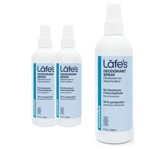 Vista 4 de Lafe's Desodorante natural Desodorante natural roll-on sin aluminio de 3 onzas Cedro y lima Paquete de 3