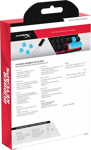 Vista 12 de HyperX Teclas de goma Kit de accesorios para juegos 19 teclas diseño inglés EEUU azul