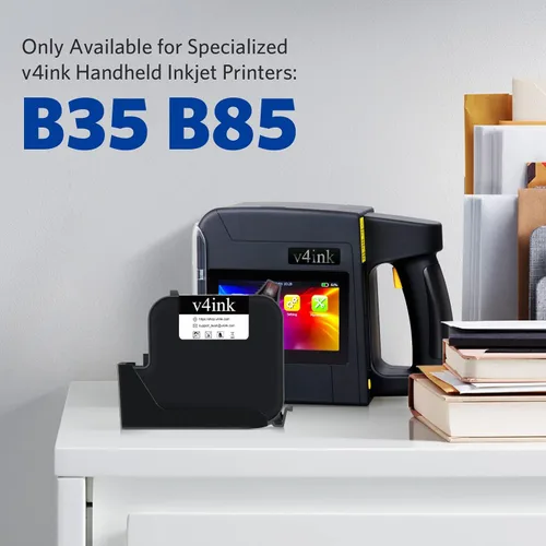 Vista 3 de v4ink Original EB22B EB22BL Cartucho de tinta solvente negro Tinta de freír rápida a 1 pulgada de altura de impresión para impresora de inyección