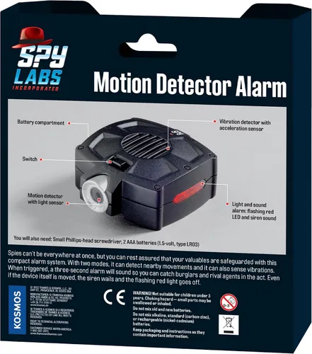 Vista 2 de Spy Labs Inc: Alarma con detector de movimiento de Thames & Kosmos Protege objetos de valor con sistema de alarma compacto Herramientas y trucos