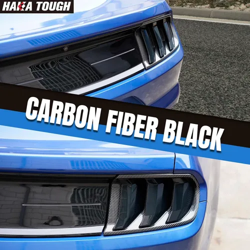 Vista 6 de HAKA TOUGH Cubierta de lámpara de luz trasera + marco de luces traseras para Ford Mustang 2018 2019 2020 2021 luces traseras marco biseles anillo
