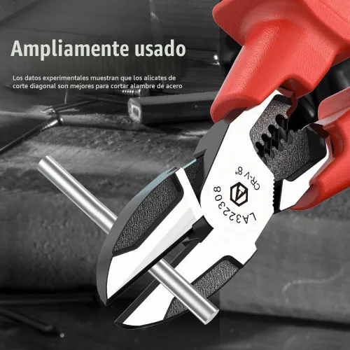 Vista 3 de LAOA Alicates de corte diagonal aislados de 1000 V, herramienta de corte de alambre profesional para electricista con pelacables y función