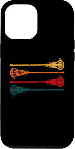 Vista 6 de iPhone 15 Lacrosse Lacrosse Sticks hombres mujeres niñas niños retro caso