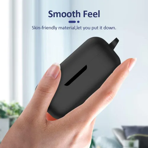 Vista 2 de LEFXMOPHY Funda para auriculares inalámbricos iLuv TB100, funda protectora de silicona resistente negra