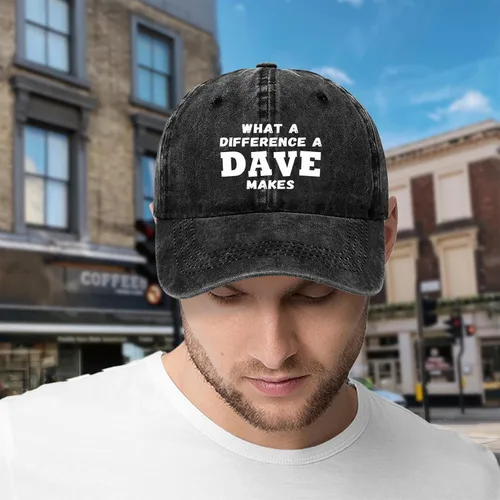 Vista 8 de What A Differences A Dave Makes Hat Gorra de béisbol Sombreros para hombres Sombrero ajustable
