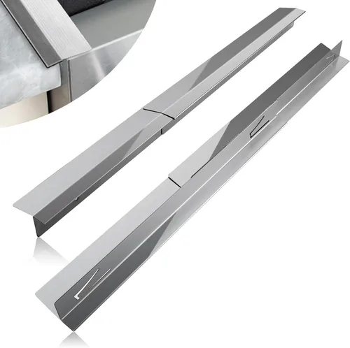 Vista 12 de 2 cubiertas para huecos para encimera de estufa de cocina, protector de huecos de acero inoxidable, kit de molduras para estufa, protectores