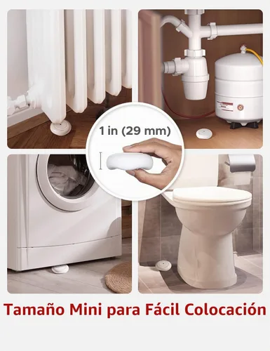 Vista 4 de X-Sense Detector de fugas de agua para sótanos, fregaderos, tanques, piscinas, modelo WS01